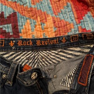 Rock Revival Indigo Jeans with Orange Stitching